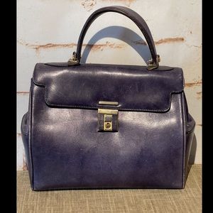 Vintage Neiman Marcus Blue Leather Handbag